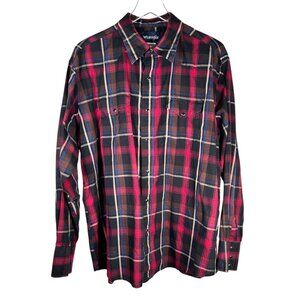 Vintage Wrangler XL Plaid Western Shirt Long Sleeve Pearl Snap